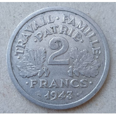 Франция 2 Франка 1943 год , Двойной топор, Франциск