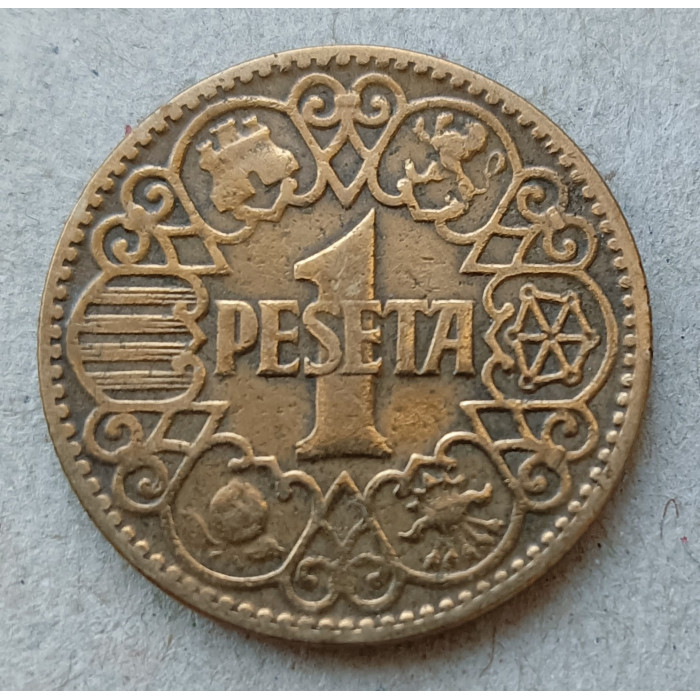 Испания 1 Песета 1944 год  