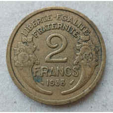 Франция 2 Франка 1938 год 