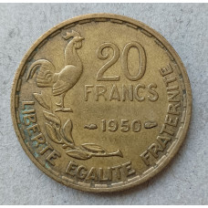 Франция 20 Франков 1950 год , Петух 