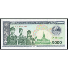 Лаос 1000 Кип 2003 год , UNC , Пагода Пха Тат Луанг , Вьентьян, 