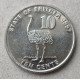 Эритрея 10 Центов 1997 год , Страус , Свобода, Равенство, Справедливость