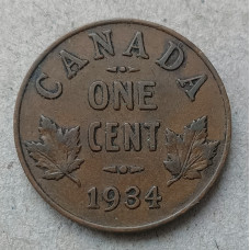 Канада 1 Цент 1934 год , Георг 5