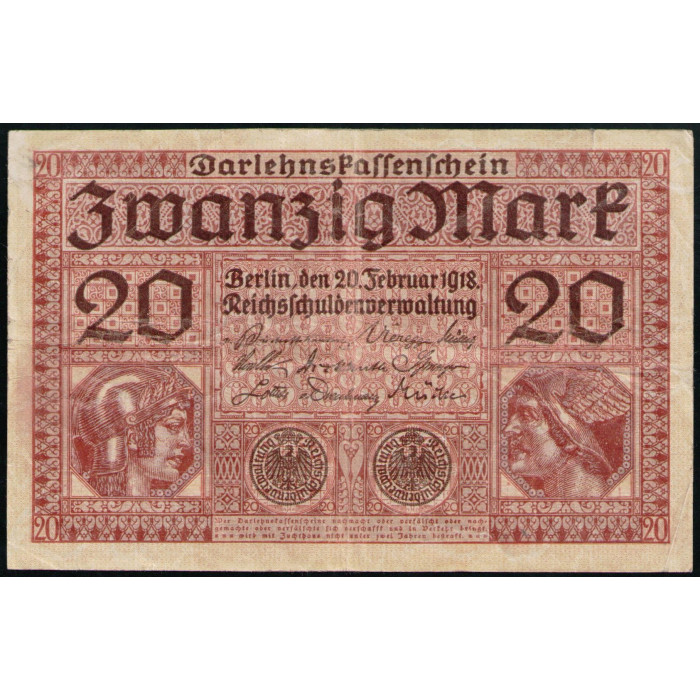 Германия 20 Марок 1918 год