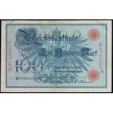 Германия 100 Марок 1908 год , Красная печать