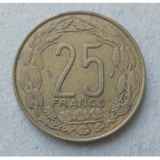 Центральная Африка 25 Франков 1985 год , Антилопа