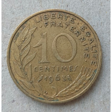 Франция 10 Сентим 1963 год