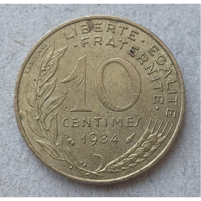 Франция 10 Сентим 1984 год