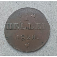 Германия , Франкфурт на Майне, 1 Геллер 1820 год