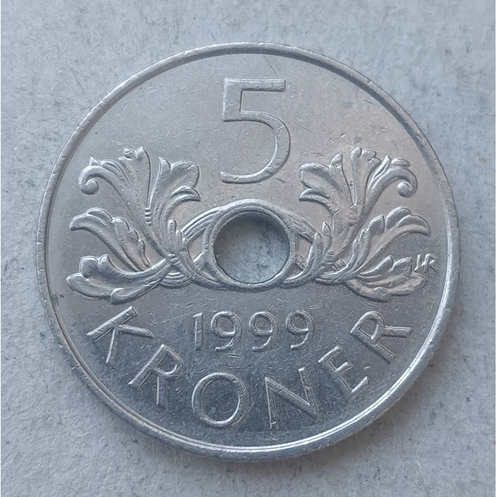 Норвегия 5 Крон 1999 год