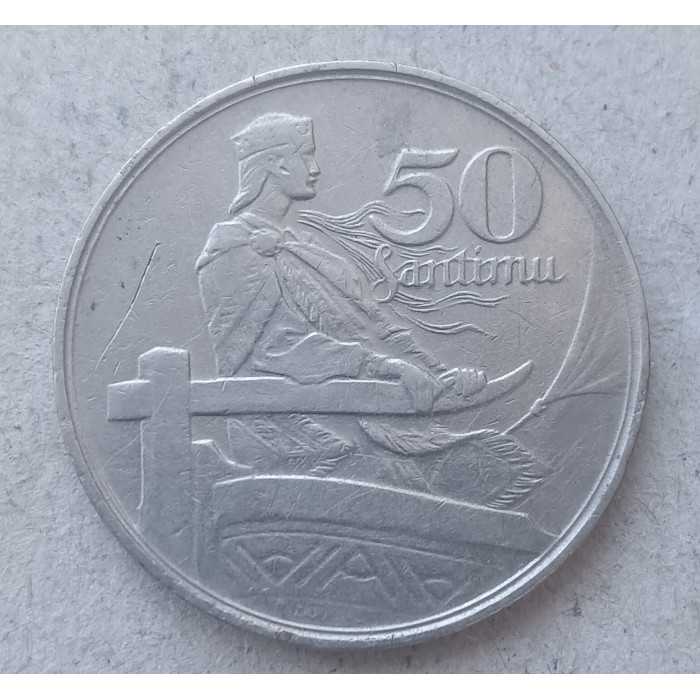 Латвия 50 Сантим 1922 год 