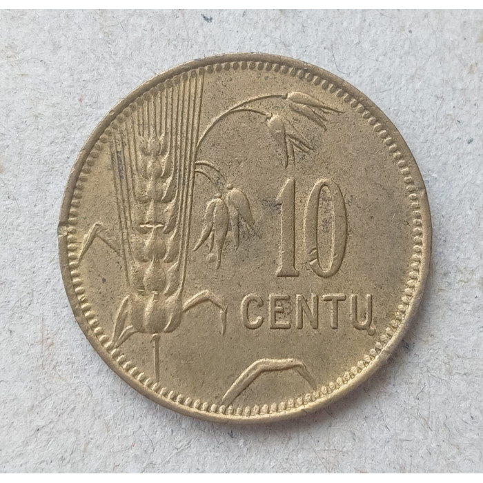 Литва 10 Центов 1925 год , Рыцарь