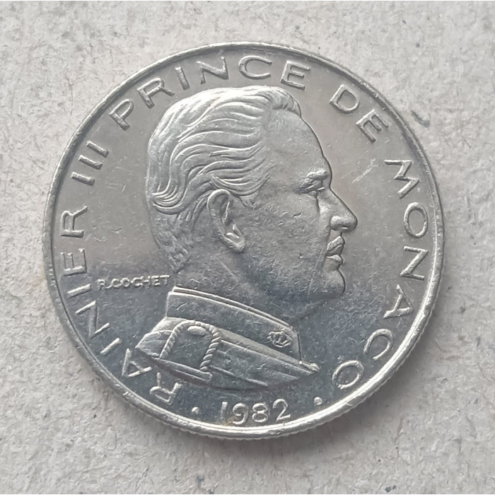 Монако 1/2 Франка 1982 год , Принц Ренье 3