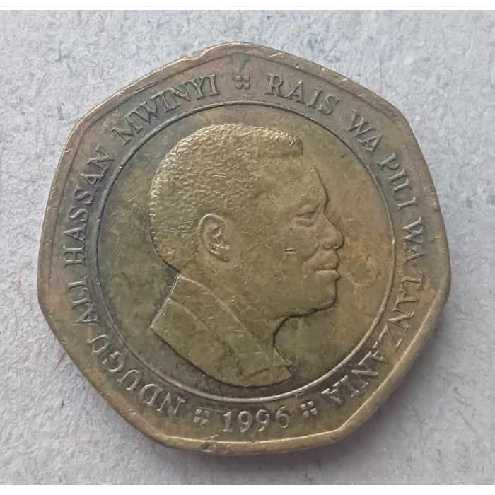 Танзания 50 Шиллингов 1996 год , Носорог , Али Хасан Мвиньи