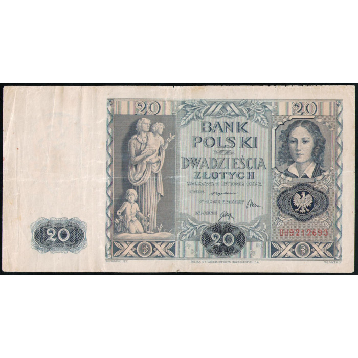 Польша 20 Злотых 1936 год