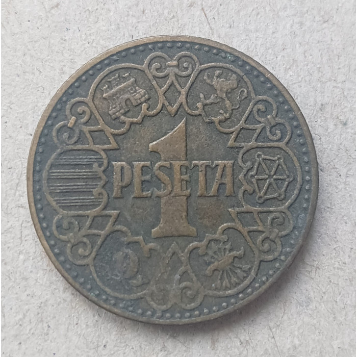 Испания 1 Песета 1944 год  
