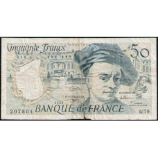 Франция 50 Франков 1992 год , Французский художник Морис Квентин де Ла Тур , Версальский дворец