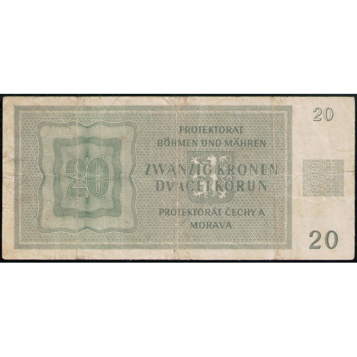 Протекторат Богемия и Моравия 20 Крон 1944 год