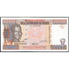 Гвинея 1000 Франков 1998 год , UNC  