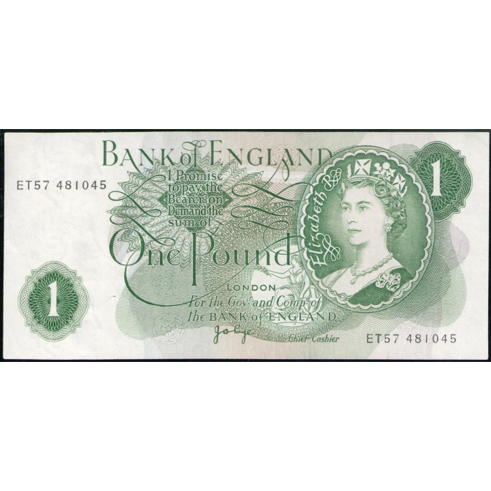 Великобритания 1 Фунт 1970 год , VF, Елизавета 2