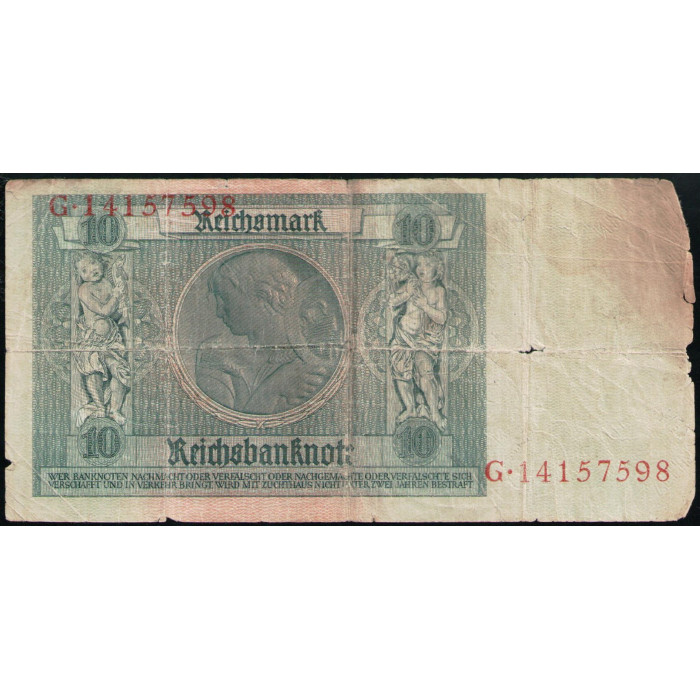 Германия 10 Рейхсмарок 1929 год