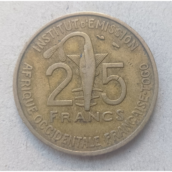 Французская Западная Африка , Того 25 Франков 1957 год
