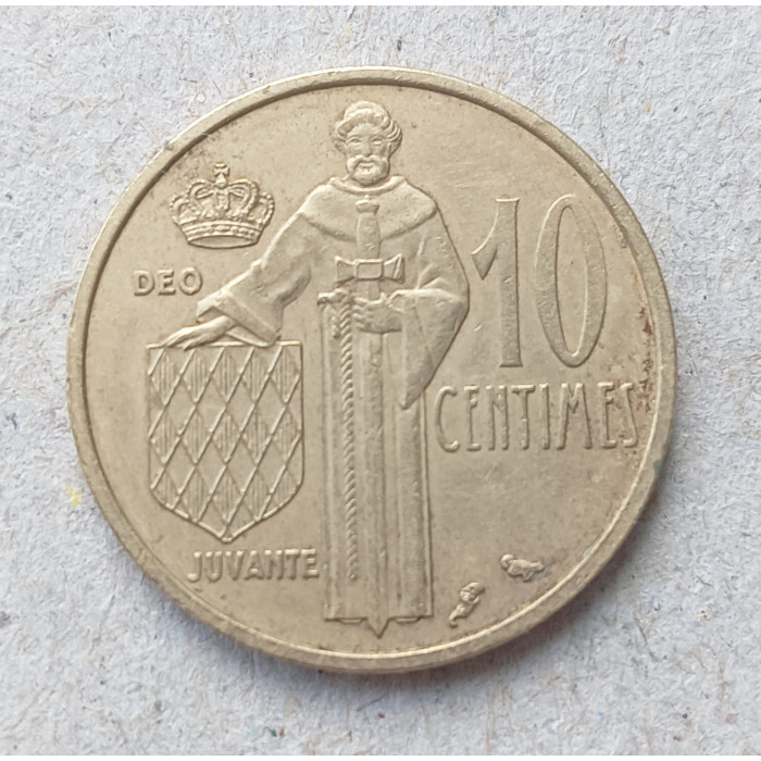 Монако 10 Сентим 1962 год , Принц Ренье 3