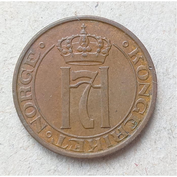 Норвегия 2 Эре 1939 год , Хокон 7