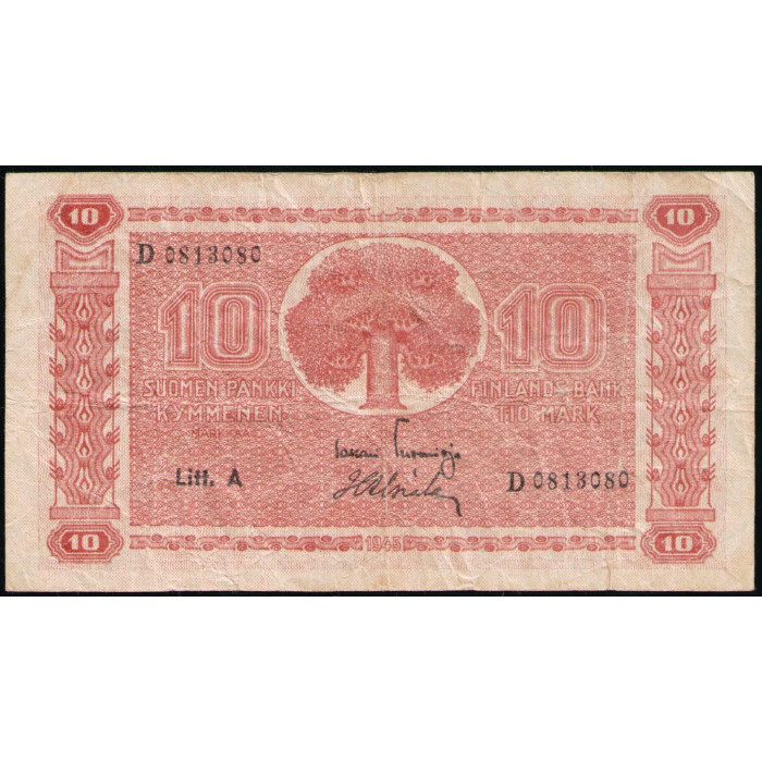 Финляндия 10 Марок 1945 год