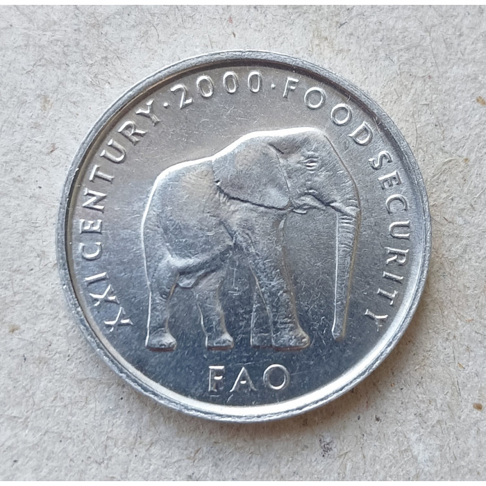 Сомали 5 Шиллингов 2000 год , ФАО , FAO , Слон