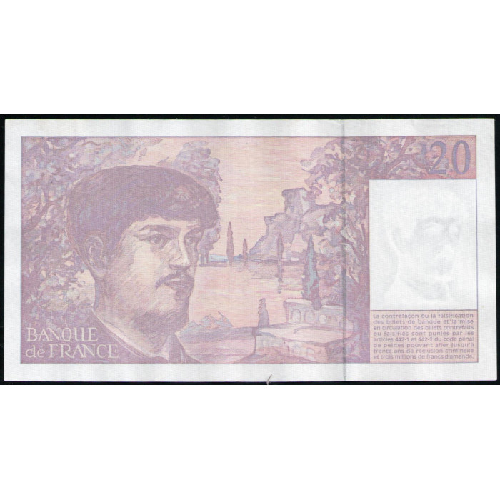 Франция 20 Франков 1995 год , Клод Дебюсси