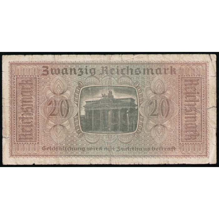 Германия 20 Рейхсмарок , 1939 , 1945 год , Для оккупированных территорий 