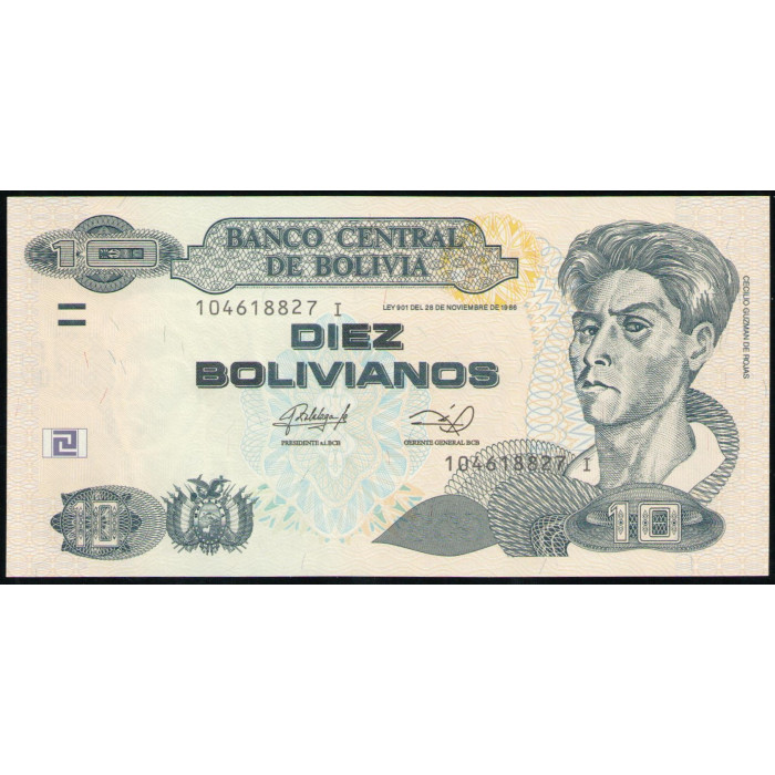 Боливия 10 Боливиано 2013 год , UNC 