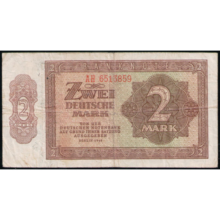 Германия , ГДР , 2 Марки 1948 год