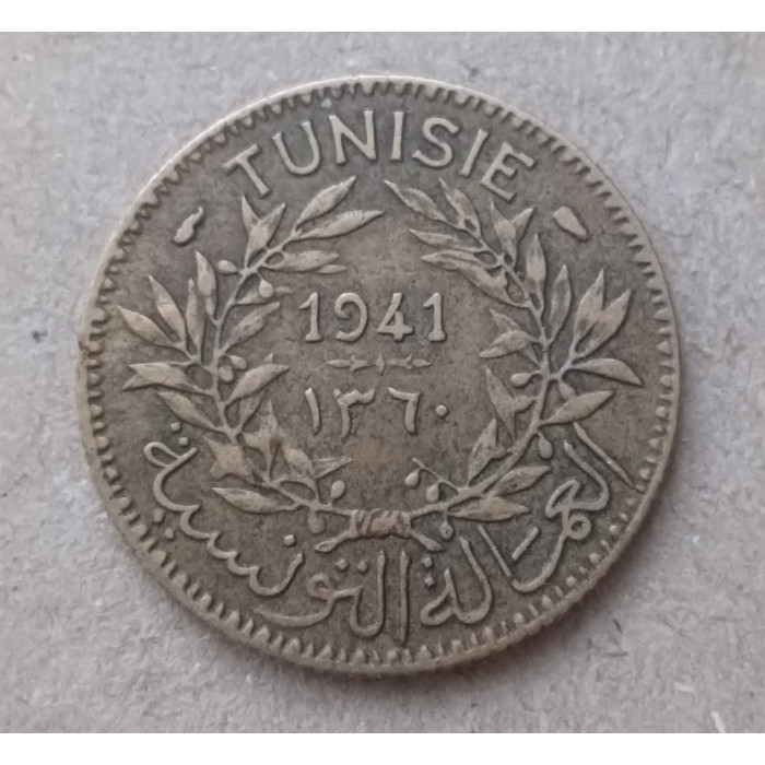 Тунис 1 Франк 1941 год , Французский протекторат
