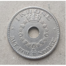 Норвегия 1 Крона 1925 год , Хокон 7