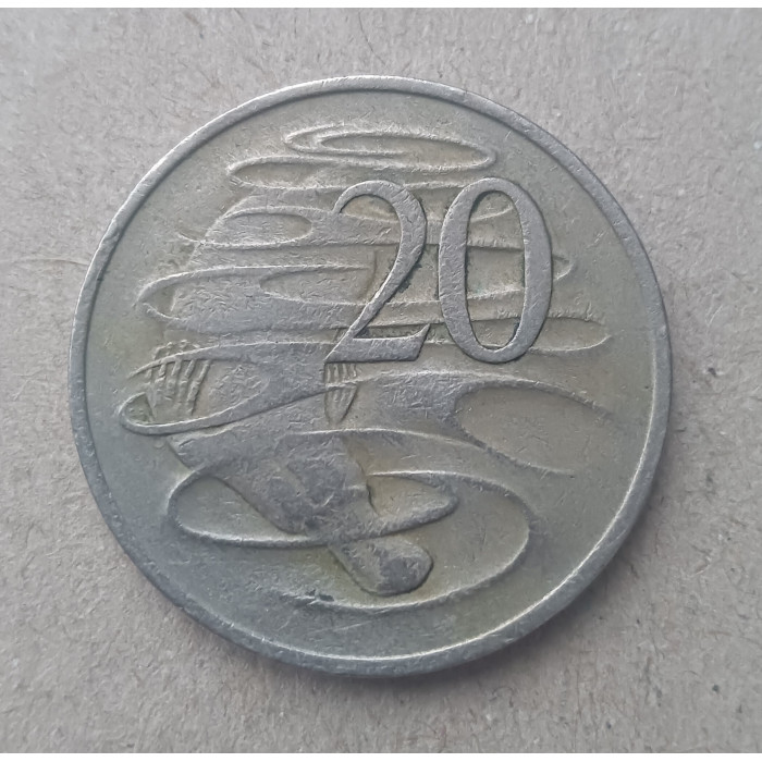 Новая Зеландия 20 Центов 1967 год  , Птица киви , Елизавета 2