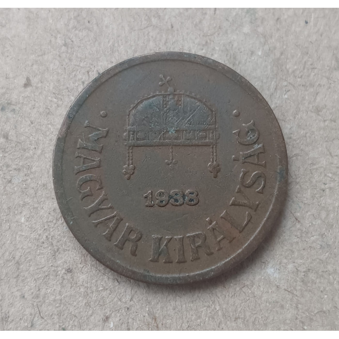 Венгрия 2 Филлера 1938 год
