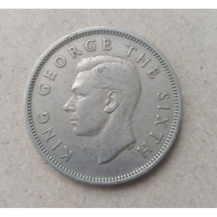 Новая Зеландия 1 Флорин 1951 год , Птица Киви , Георг 6