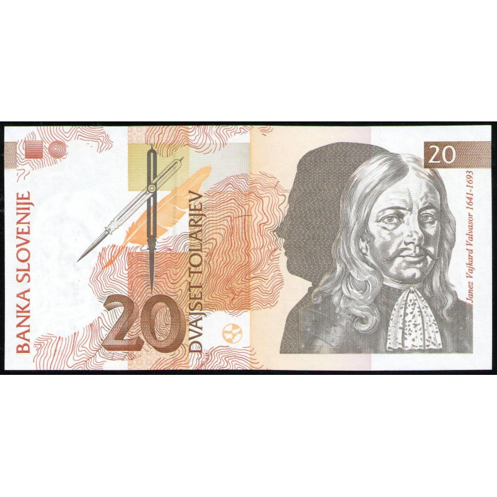 Словения 20 Толаров 1992 год , UNC
