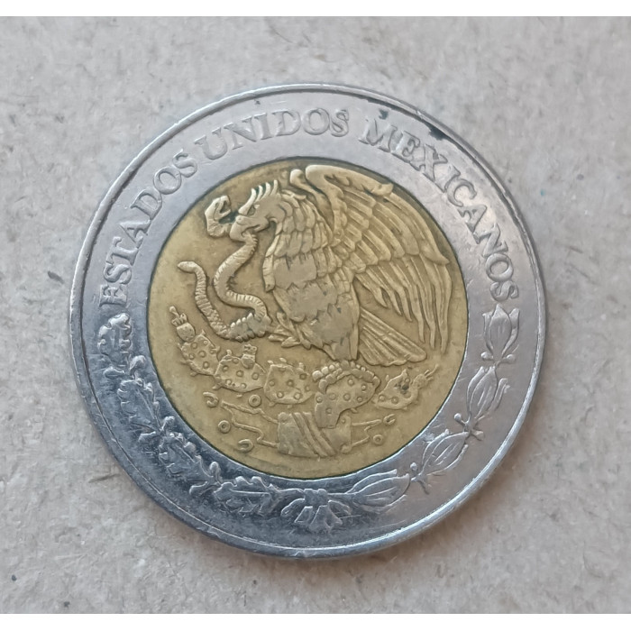 Мексика 2 Песо 2001 год , Биметалл