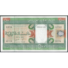 Мавритания 500 Угий 2002 год , UNC