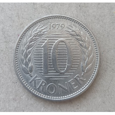 Дания 10 Крон 1979 год 
