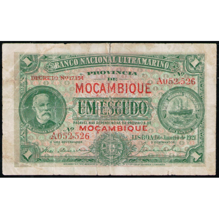 Мозамбик 1 Эскудо 1921 год