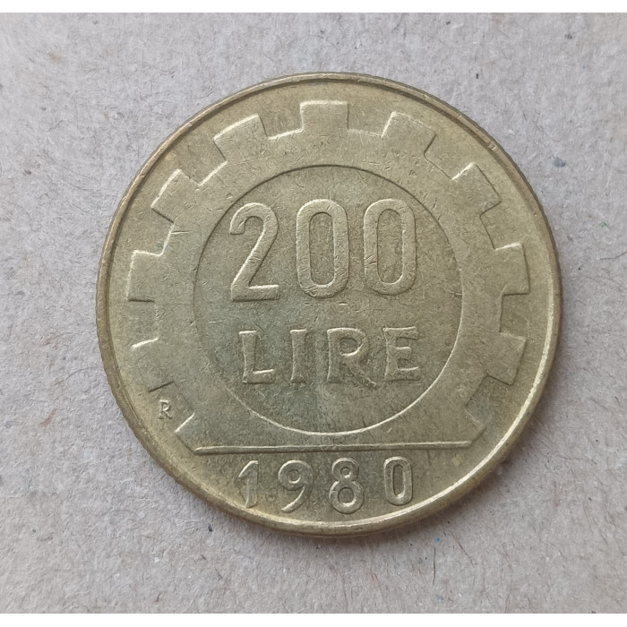Италия 200 Лир 1980 год