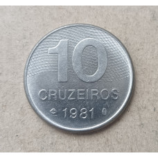 Бразилия 10 Крузейро 1981 год , Карта Бразилии