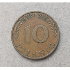Германия , ФРГ 10 Пфеннигов 1950 год , D