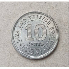 Малайя и Британское Борнео 10 Центов 1961 год , Елизавета 2