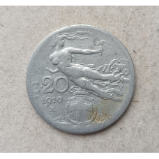 Италия 20 Чентезимо 1910 год , Либертина