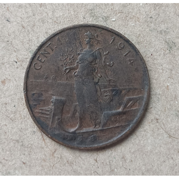 Италия 1 Чентезимо 1914 год